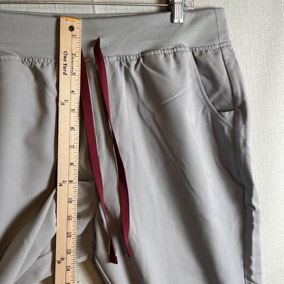 Figs Zamora Jogger Scrub Pants Womens XL High Waisted Light Gray W22SW2012 - Picture 3 of 9